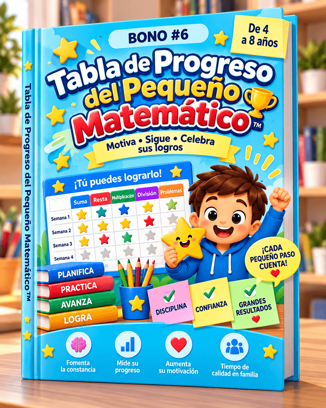 Mockup del bono Tabla de Progreso del Pequeño Matemático