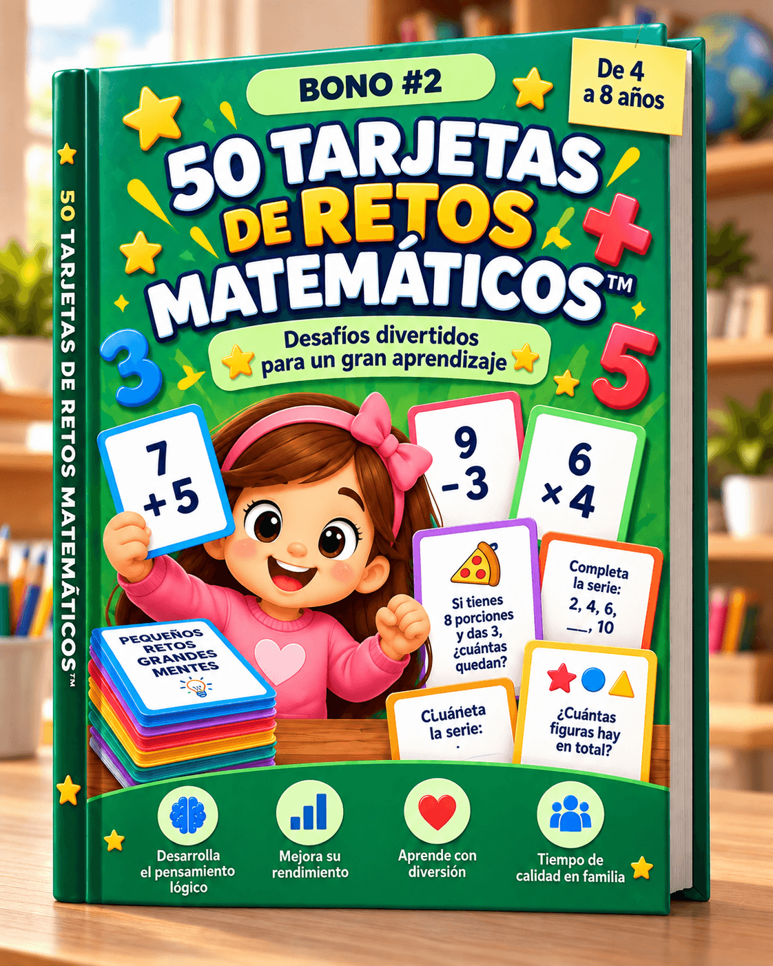 Mockup del bono 50 Tarjetas de Retos Matemáticos