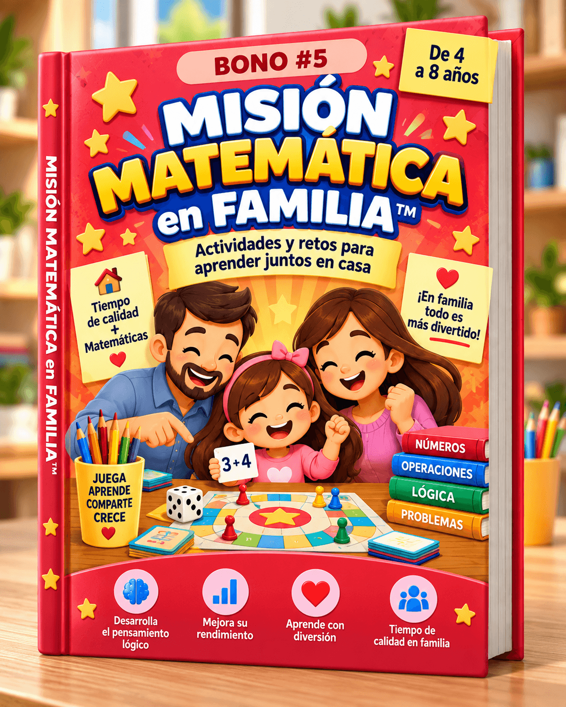 Mockup del bono Misión Matemática en Familia